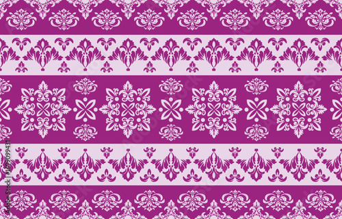 Damask pattern Colorful background. Luxurious classic ornament in baroque style. Golden ornament design for wallpaper, textiles and luxury