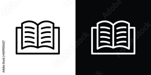 open book icon design elements. icons for app or web