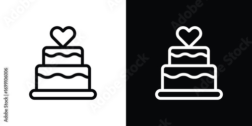Wedding cake icon design elements. icons for app or web