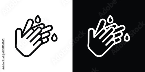 Wash hands icon design elements. icons for app or web