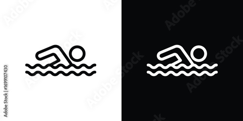 Swimming icon design elements. icons for app or web