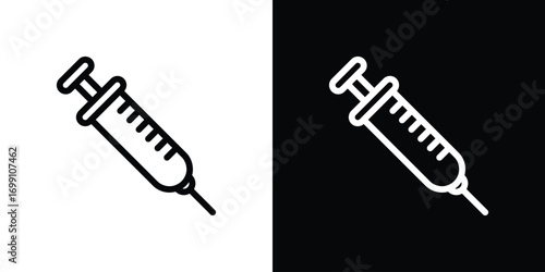 Syringe injection icon design elements. icons for app or web