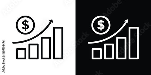 Sales growth icon design elements. icons for app or web