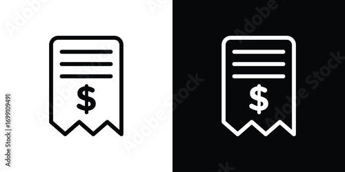 Receipt icon design elements. icons for app or web