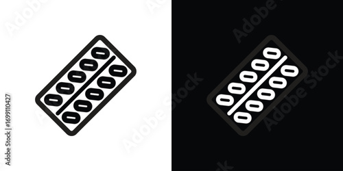 Pill blister pack icon design elements. icons for app or web