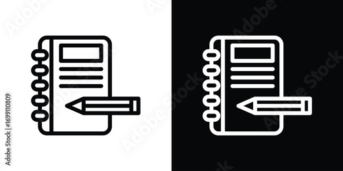 Notebook icon design elements. icons for app or web