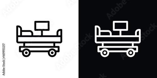 Hospital bed icon design elements. icons for app or web