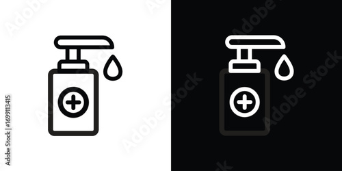 Hand sanitizer icon design elements. icons for app or web