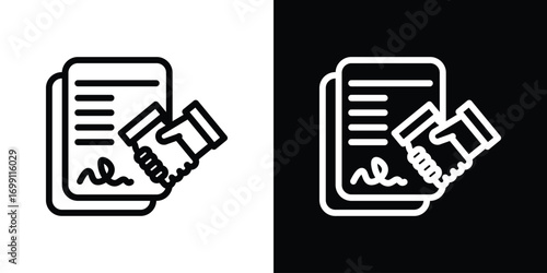 Contract icon design elements. icons for app or web