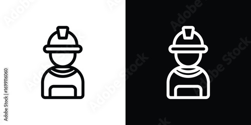 Construction worker icon design elements. icons for app or web