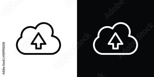 Cloud upload icon design elements. icons for app or web