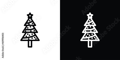 Christmas tree icon design elements. icons for app or web