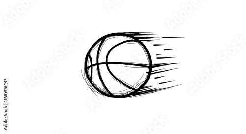 Fast Basketball Art: Motion and Speed Depicted in Black
