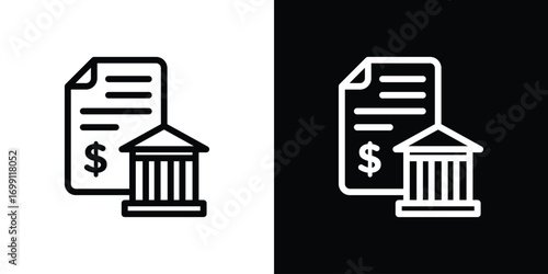Bank statement icon design elements. icons for app or web