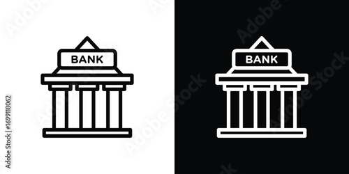 Bank icon design elements. icons for app or web