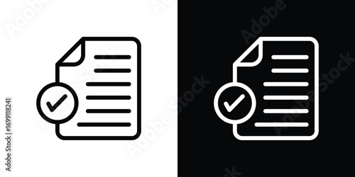 Approved document icon design elements. icons for app or web
