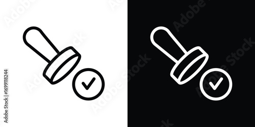 Approval stamp icon design elements. icons for app or web