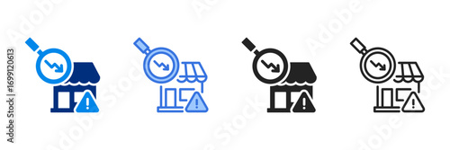 Risk Icon Set Multiple Style Vector Illustration 