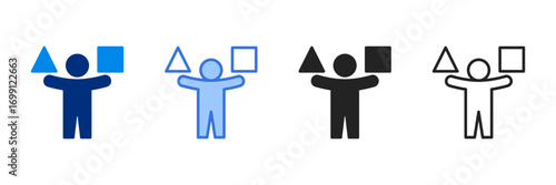 Compare Icon Set Multiple Style Vector Illustration 