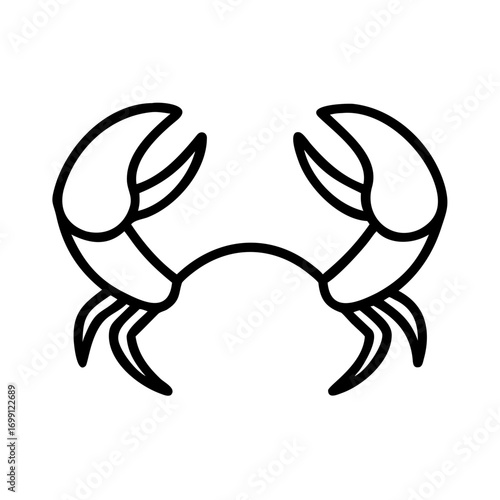 Crab Claws Marine Food Icon for Web and Graphic Design