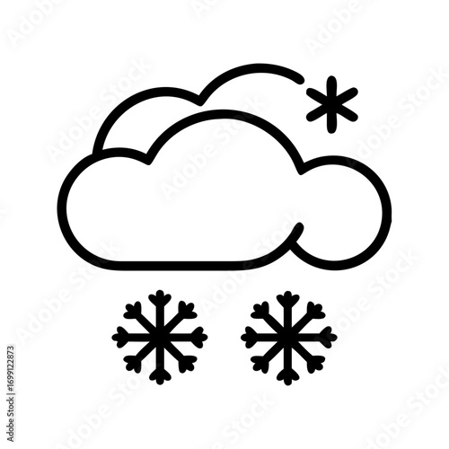 Day Snow Icon for Web and Graphic Design