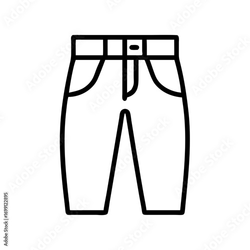 Denim Jeans Trousers Icon for Web and Graphic Design