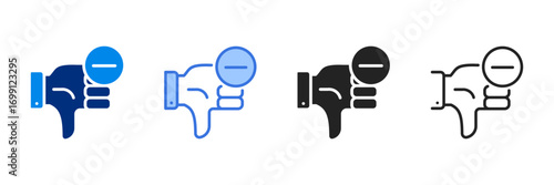 Disadvantage Icon Set Multiple Style Vector Illustration 
