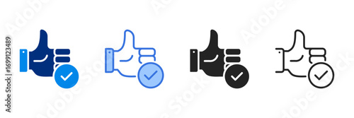 Advantage Icon Set Multiple Style Vector Illustration 