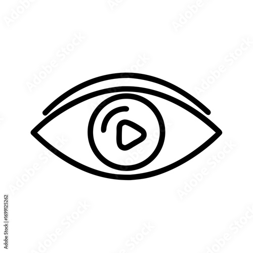 Eye Watching Podcast Video Episode Icon for Web and Graphic Design