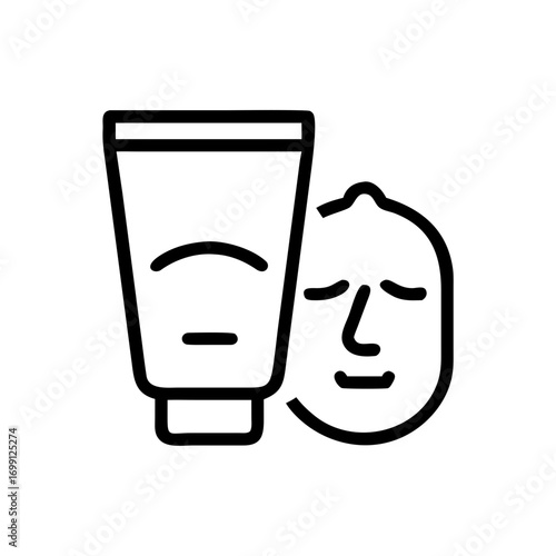Face Cream Icon for Web and Graphic Design