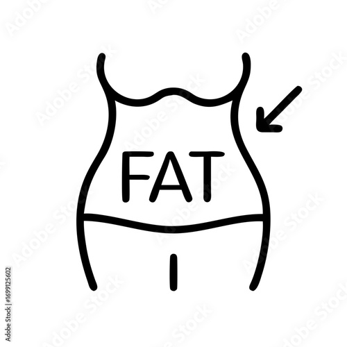 Fat Burner Icon for Web and Graphic Design