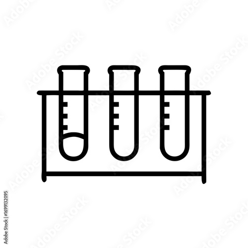 Laboratory Glass Test Tubes Icon for Web and Graphic Design