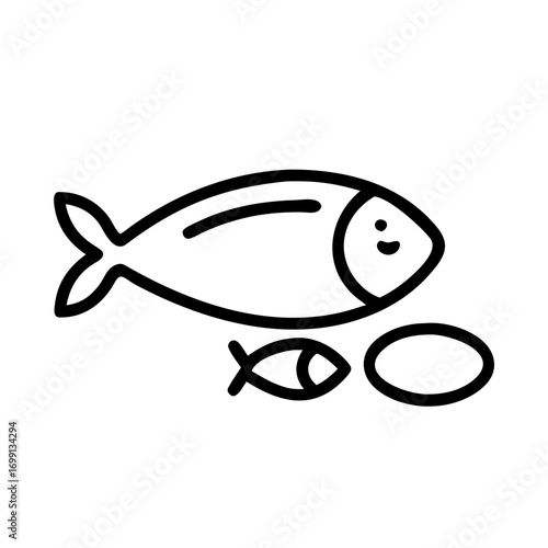 Omega 3 Icon for Web and Graphic Design