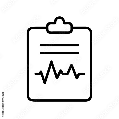 Patient Health Chart Report Icon for Web and Graphic Design