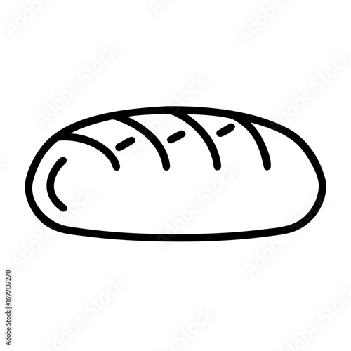 Sandwich Bread Loaf Icon for Web and Graphic Design