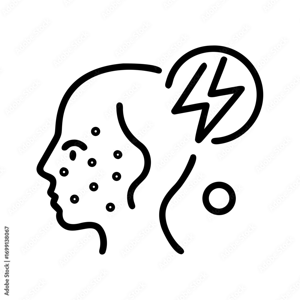 Obraz premium Skin Irritation Relief Icon for Web and Graphic Design