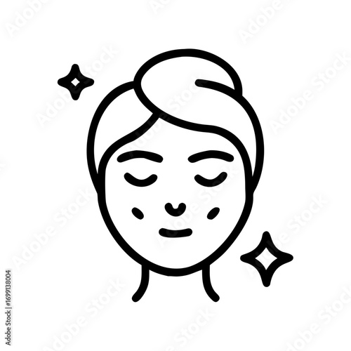 Skin Glow Icon for Web and Graphic Design