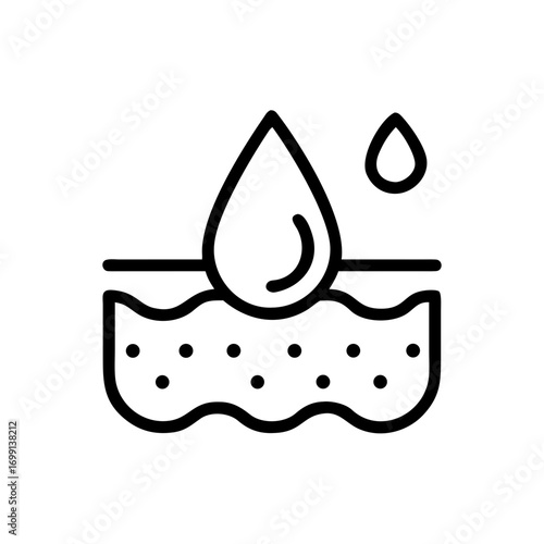 Skin Pores Care Icon for Web and Graphic Design