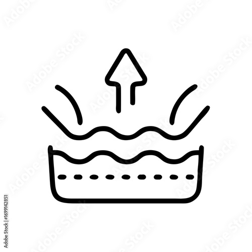 Skin Wrinkle Protection Icon for Web and Graphic Design