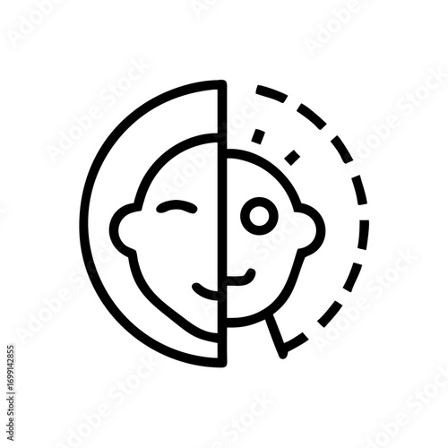 Skin Tone Balance Icon for Web and Graphic Design