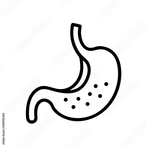 Stomach Digestive Organ Illustration Icon for Web and Graphic Design