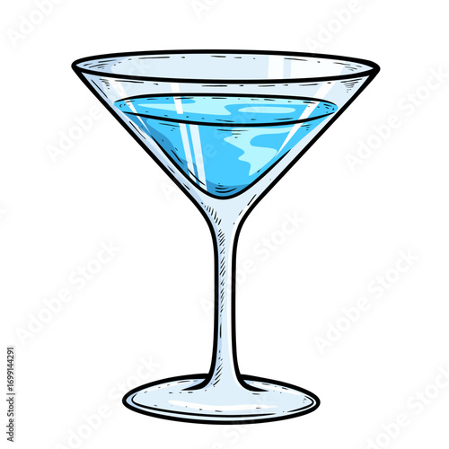blue martini cocktail