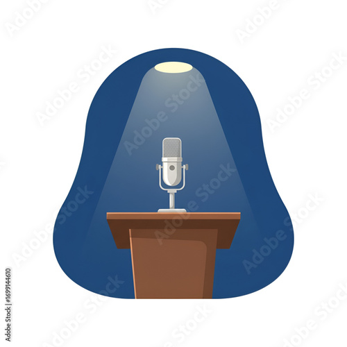 vector of a microphone for debate audition