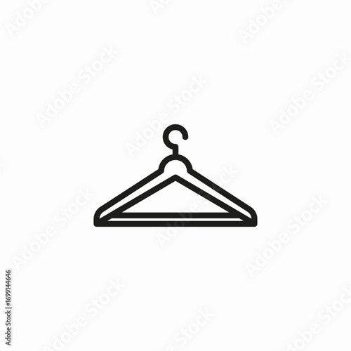 basic clothing hanger icon sign vector