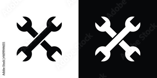 Wrench icon symbol infographics website design, logo, app, UI