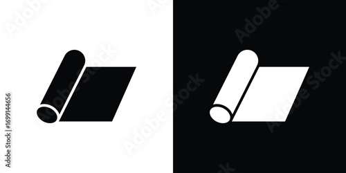 Yoga mat icon symbol infographics website design, logo, app, UI