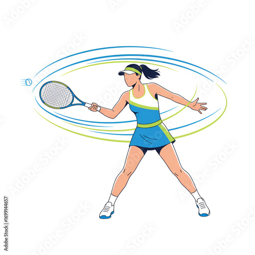 young girl with a tennis racket