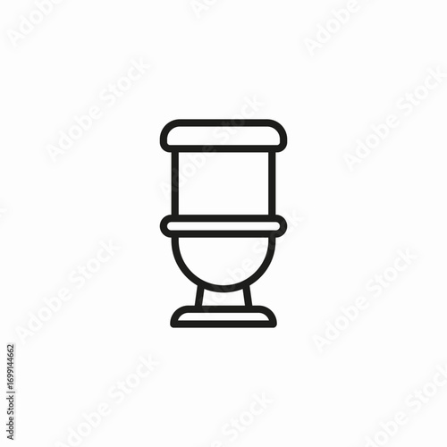 bathroom porcelain toilet icon sign vector
