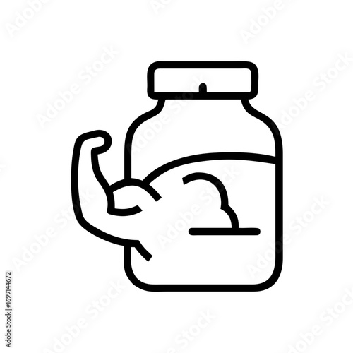 Whey Protein Icon for Web and Graphic Design
