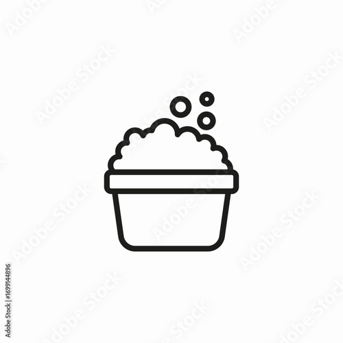 bowl of suds icon sign vector